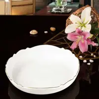 ظرف سرو لمون گرد لب طلا کد 315s