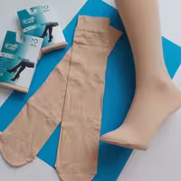 جوراب سه ربع پنتی رنگ کرم ضخامت 70