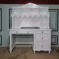 میزتحریر کتابخانه دار دوتیکه جادار سفید (پس کرایه)