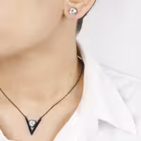 نیمست استیل رنگ ثابت نگین دار کد 2659