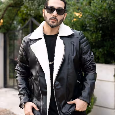 کاپشن چرم مردانه 13985