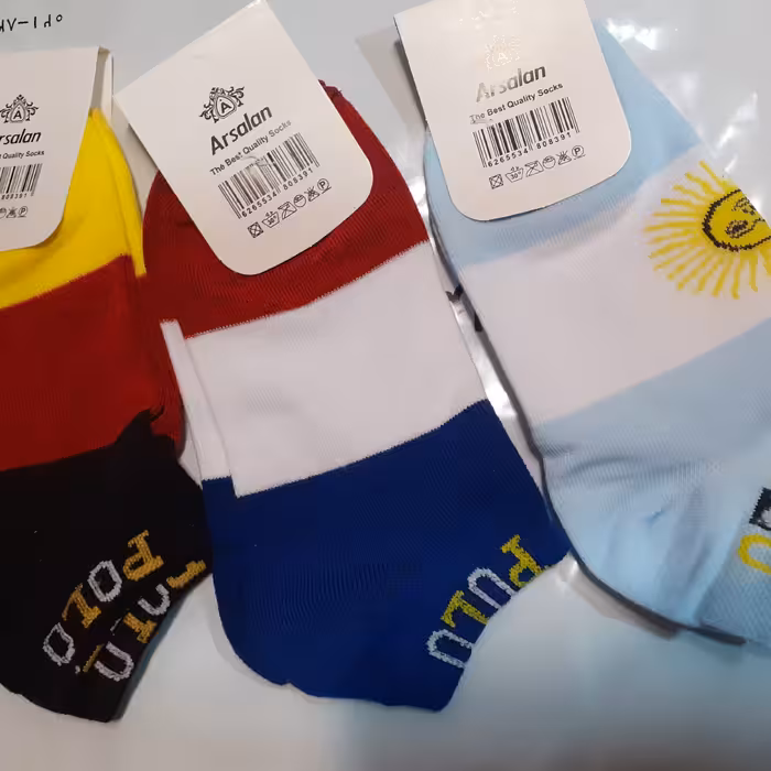 3 عدد جوراب اسپرت طرح پرچم  جوراب زنانه جوراب نخی مردانه  