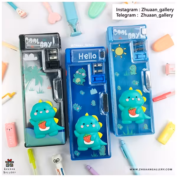 جامدادی مگنتی Cool Dino شفاف دایناسور