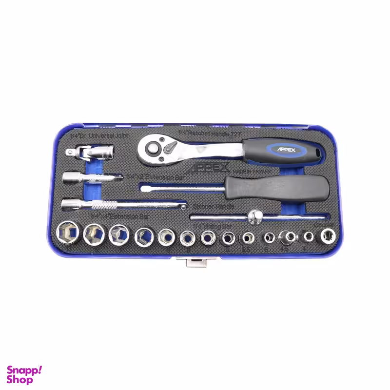 آچار بکس اپکس مدل YP-1/4DRIVE-APX-1520 مجموعه 20 عددی