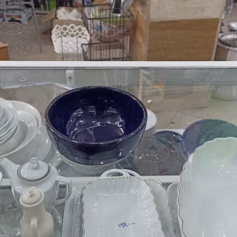 پیاله سفال رنگی(آبی)