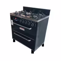 اجاق گاز 5 شعله بوگر مدل 908مشکی تمام ترموکوپل 
