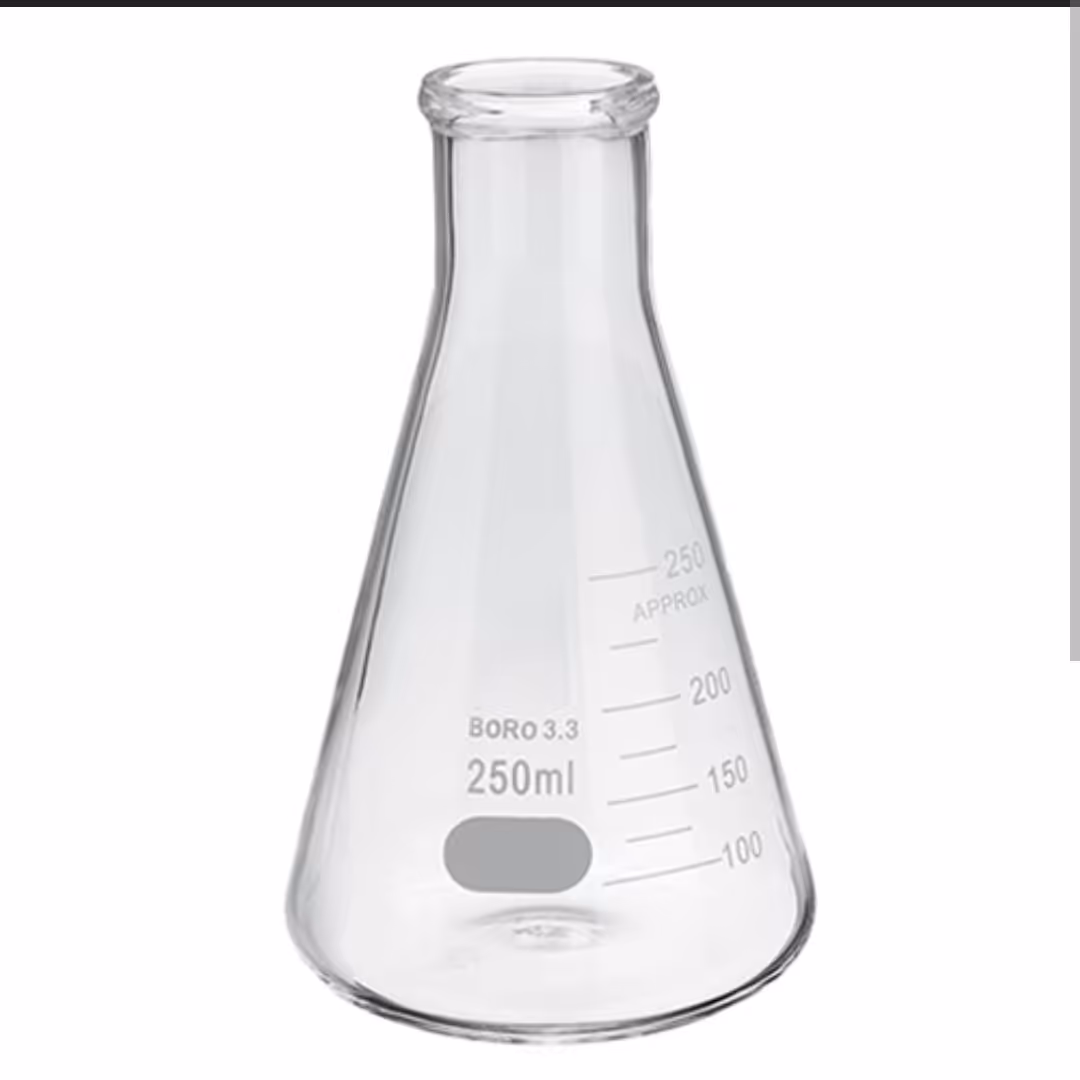 ارلن آزمایشگاهی پیرکس مدل erlenmeyer ظرفیت 250 میلی لیتر 