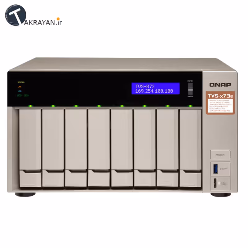 قیمت خرید NAS / ذخیره ساز تحت شبکه کیونپ QNAP TVS-873e | Ram 8GB