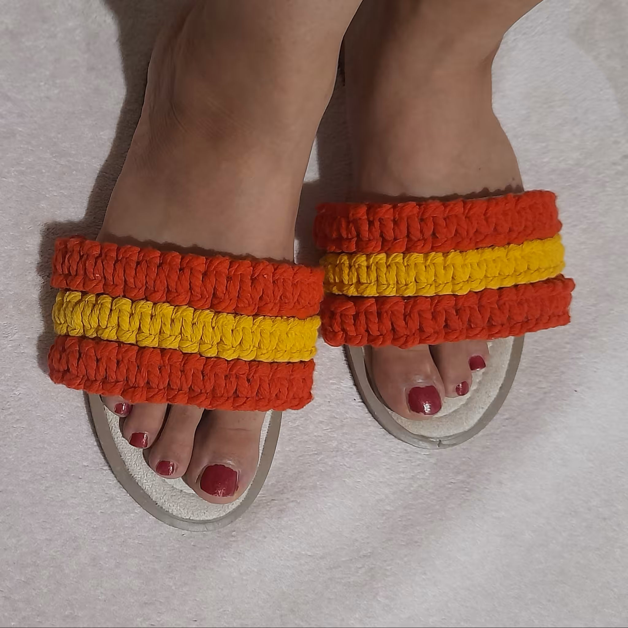 صندل راحتی بدون بند مکرومه