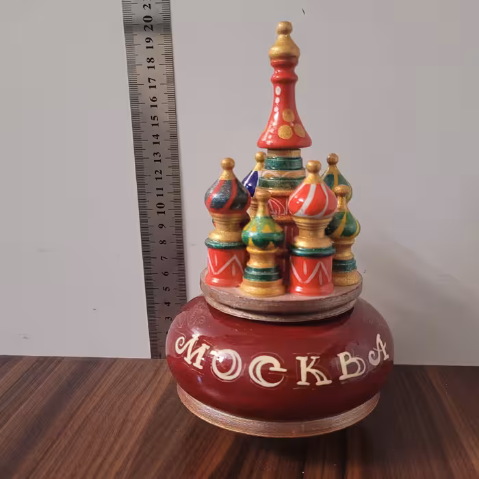 کلیسای سن باسیل مسکو  طرح موزیکال  - سوغات وارداتی از روسیه - رنگ و طرح در تصویر 