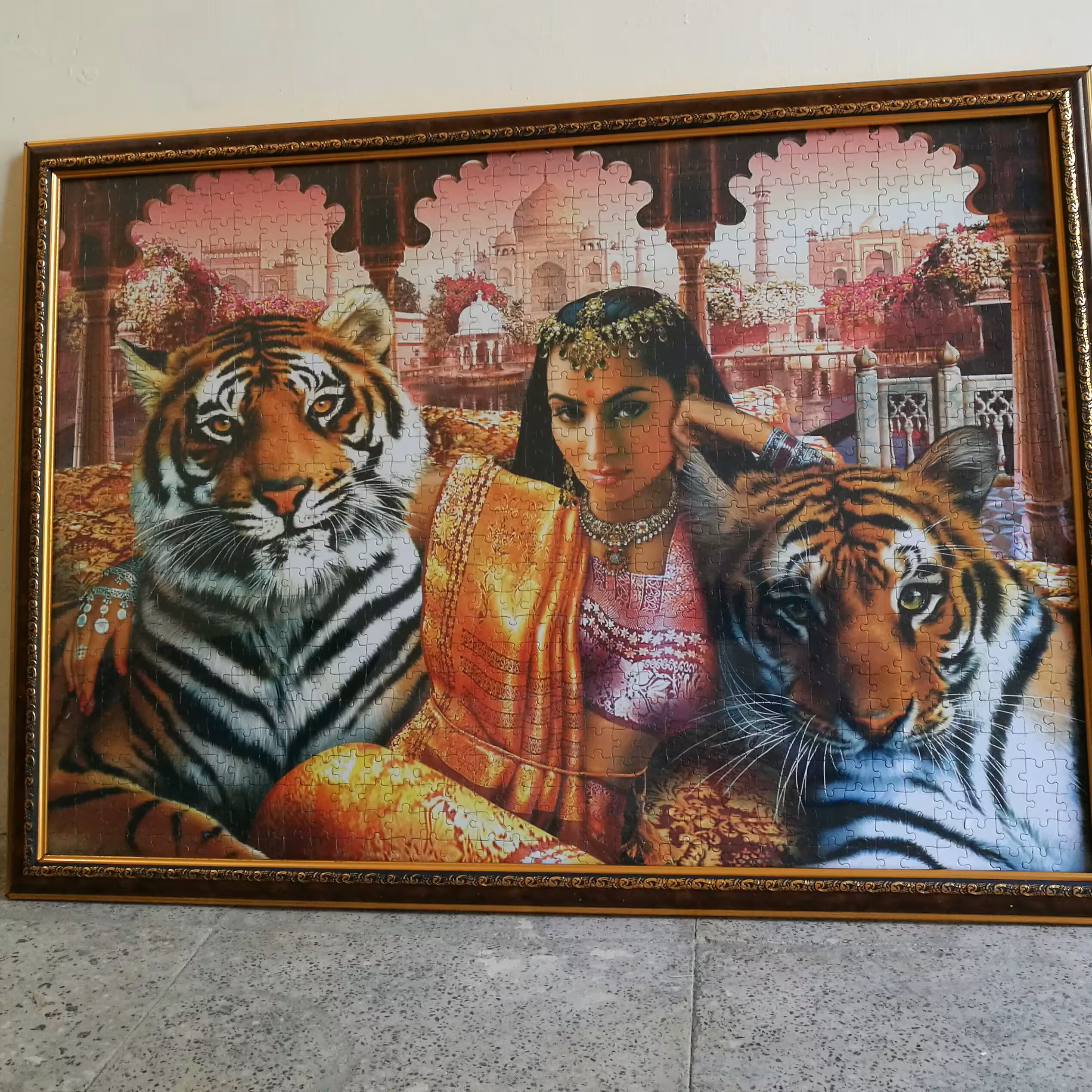 تابلو پازل 1000 تکه طرح پرنسس هندی،پازل خارجی و با کیفیت، ابعاد 50 * 70 سانت