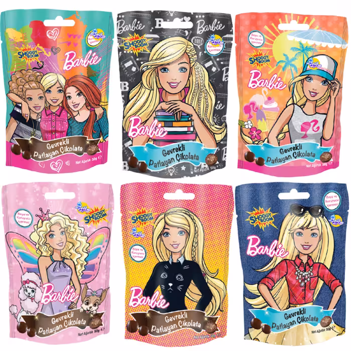 دراژه شکلاتی جرقه ای مدل باربی 50 گرم