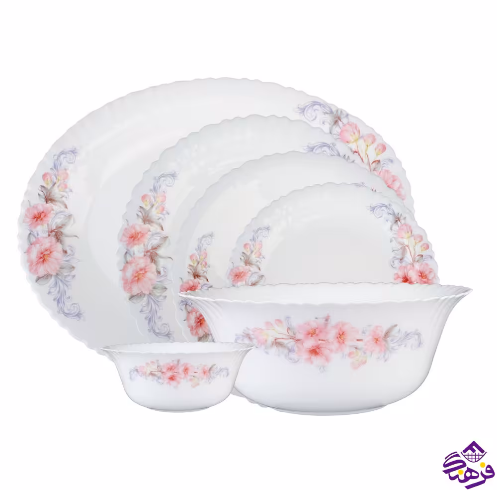 سرویس گلدن اپال 26پارچه مدل کنگره طرح فلورا