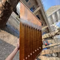 سنتور 3مهر فروغی چوب گردو درجه یک به همراه جعبه و لوازم 