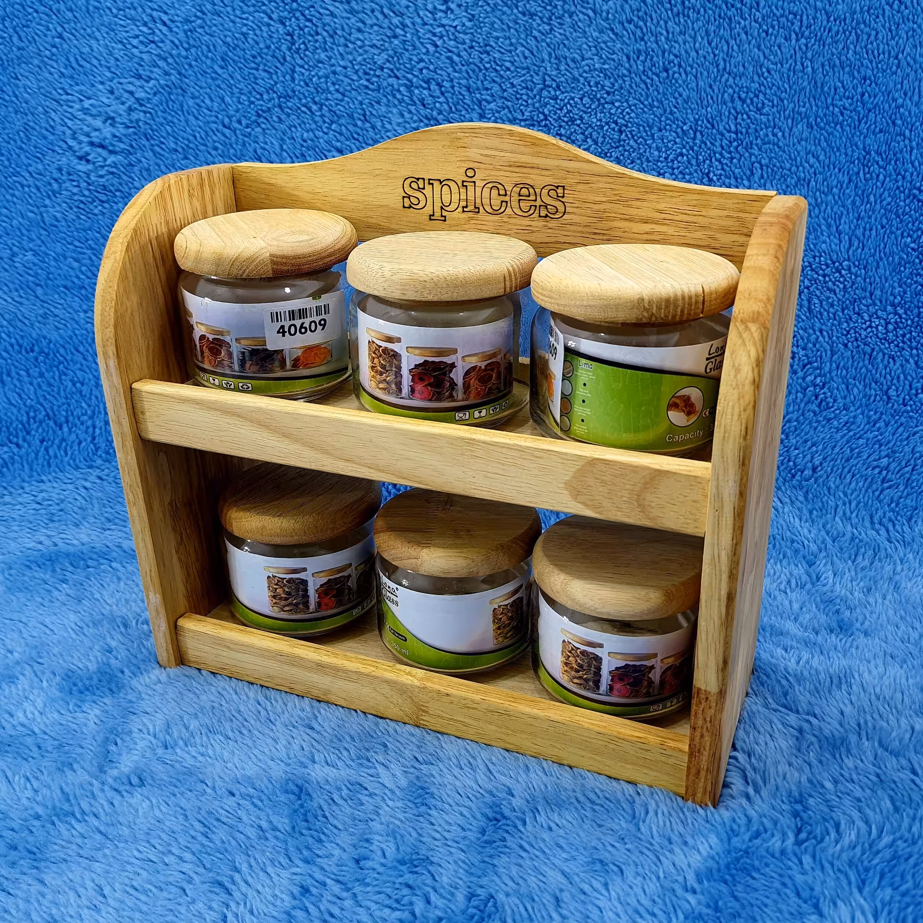 ست بانکه حبوبات 6 پارچه با استند چوبی کد 40609 آماتیس 