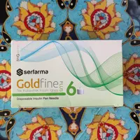 سر سوزن انسولین قلمی 6 میای متر برند گولد فاین 100 عددی Goldfine