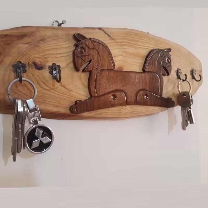 جاکلیدی دیواری چوبی دست ساز 