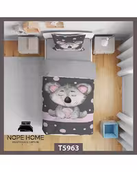 سرویس لحاف روتختی کودک یک نفره 5 تکه نوپه هوم Nopehome طرح کوالا کد T5963