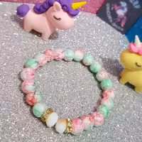 دستبند آبرنگی مهره ای  کشی