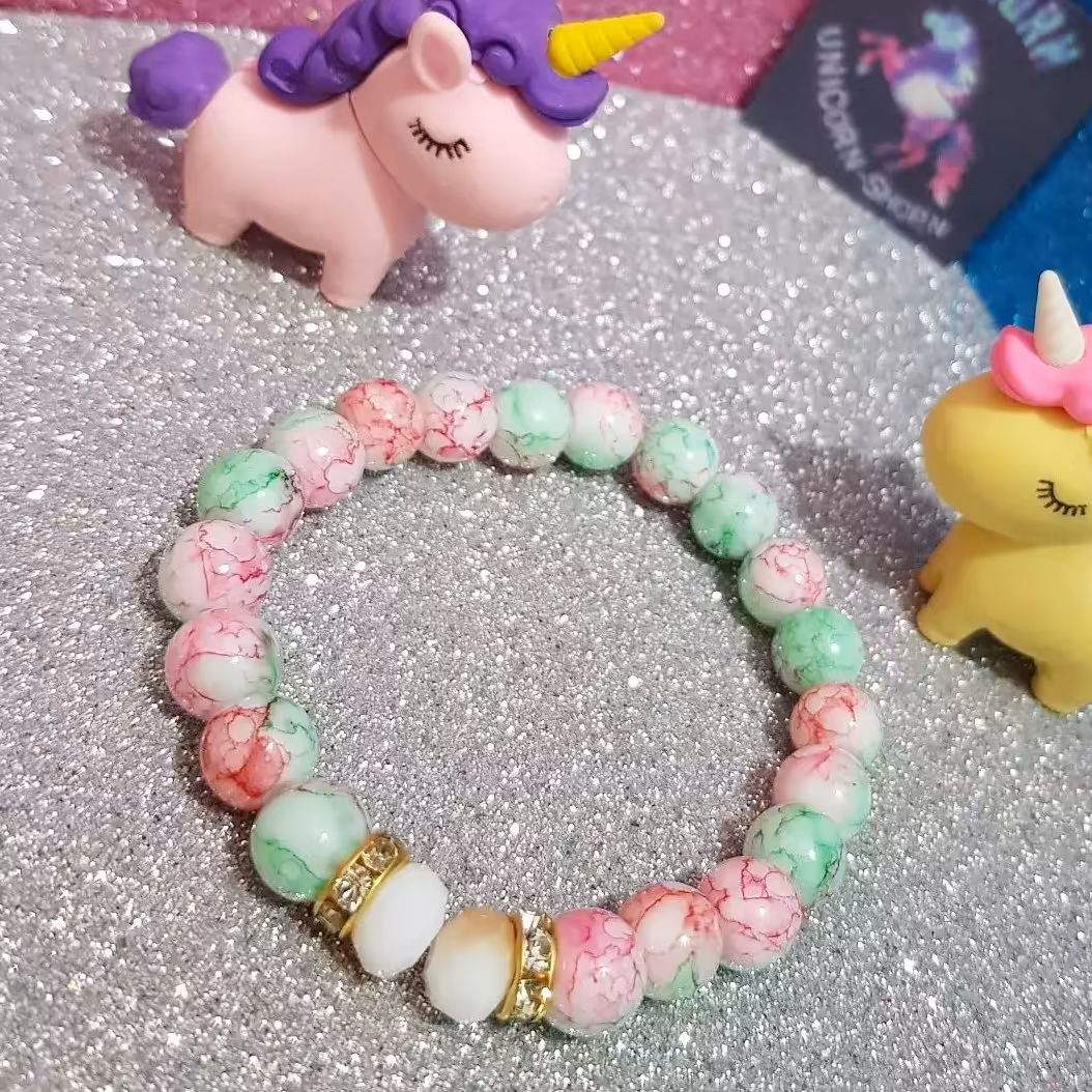 دستبند آبرنگی مهره ای  کشی