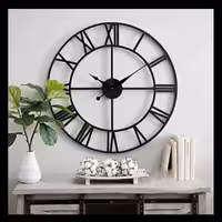 ساعت شیک مدرن فلزی با رنگ مشکی سایز70 و موتور تایوانی ارامگرد درجه یک اصل بیصدا (پس کرایه)