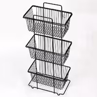 جا پیازی فلزی مدل مستطیل 3 طبقه