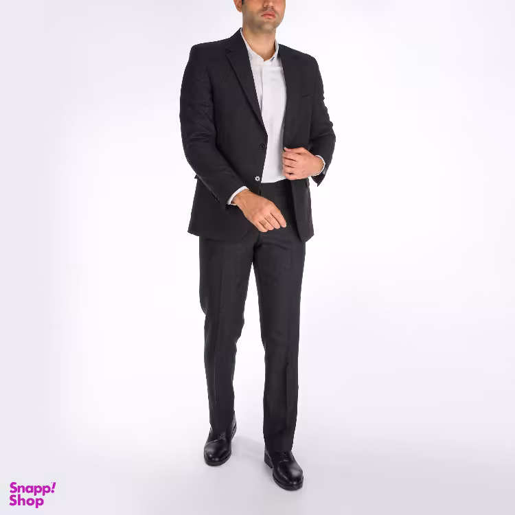 ست کت و شلوار مطهری کد 45.55 رنگ ذغالی