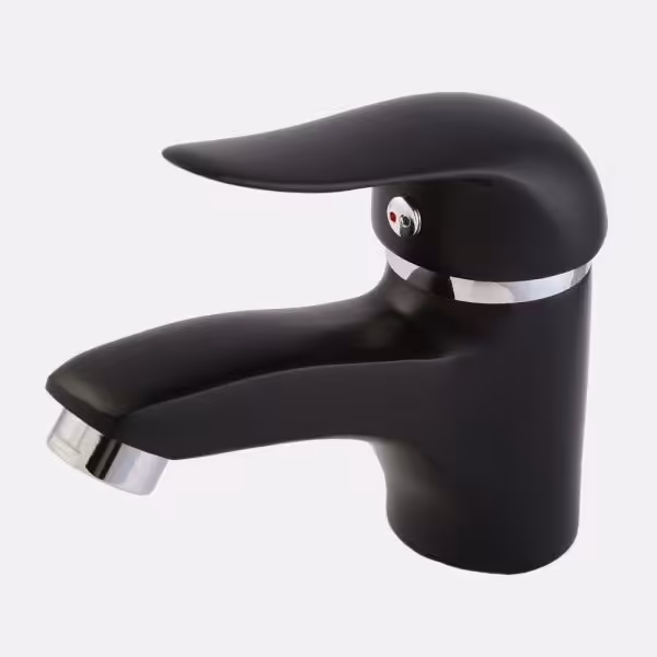 شیر روشویی صدف مشکی کروم