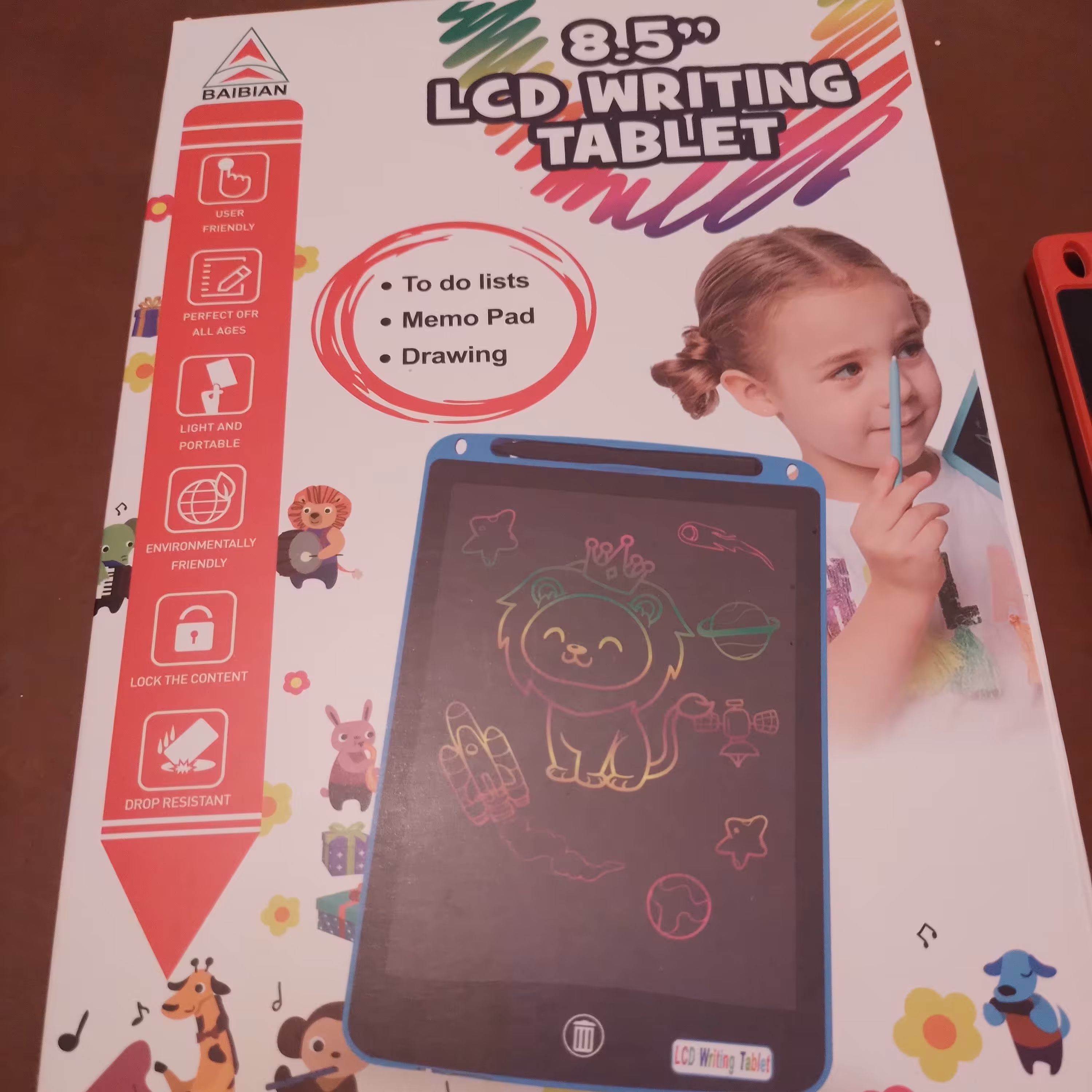 تبلت LCD نوشتاری کاغذ یادداشت دیجیتالی صفحه رنگی هشت و نیم اینچی
