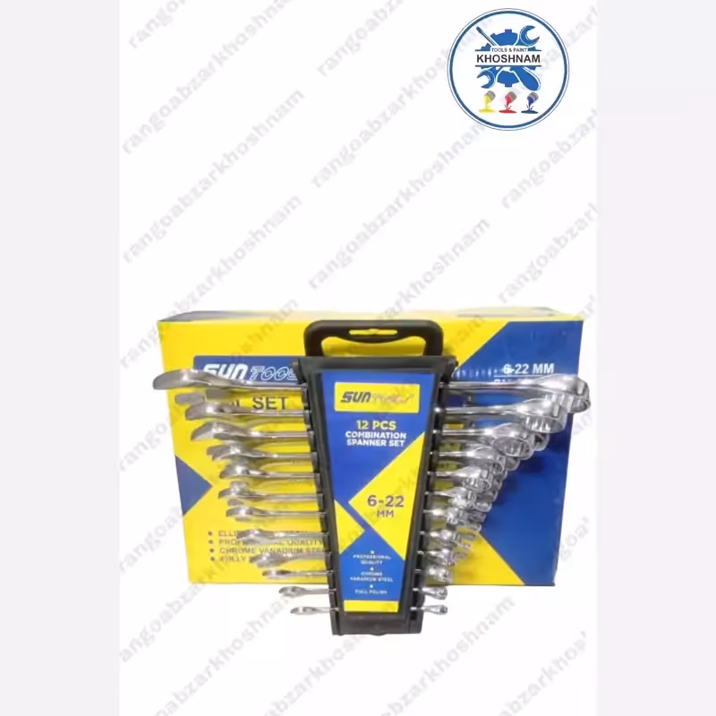 آچار پلکانی یکسر تخت یکسر رینگی سان تولز 6-22 مجموعه 12 عددی