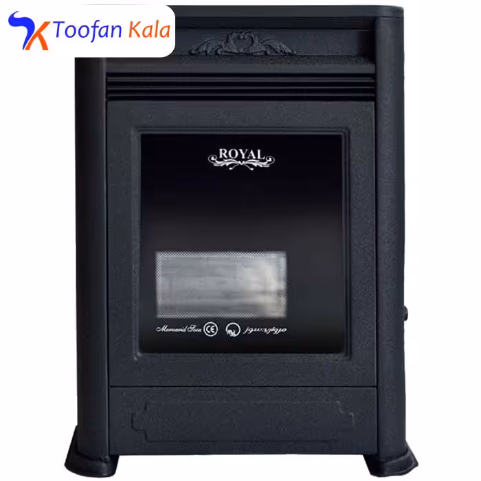 بخاری گازی مروارید سوز شرق طرح شومینه رویال 8000