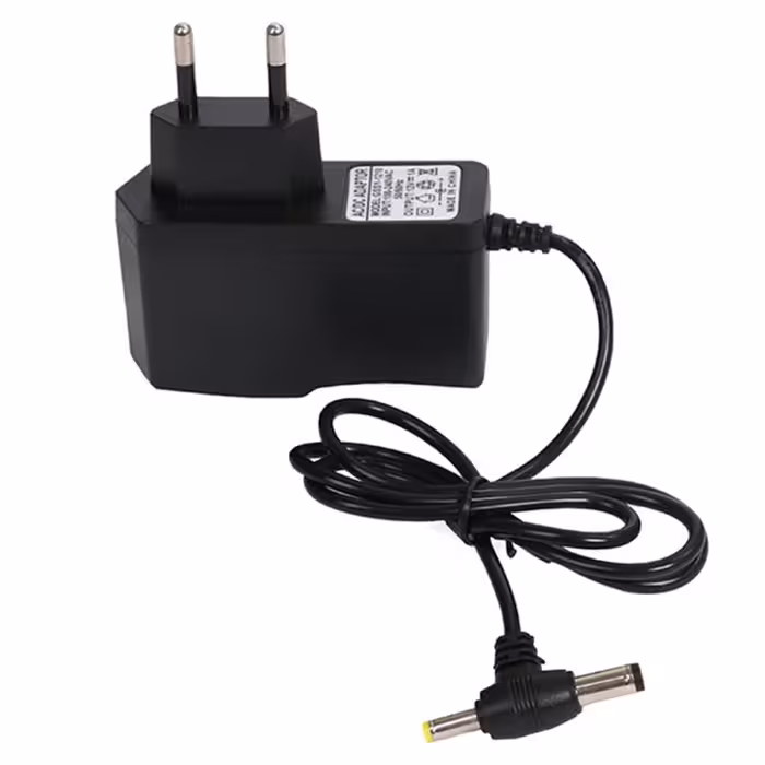 آداپتور مودم دو سر فیش 12 ولت 1 آمپر مدل EU083S