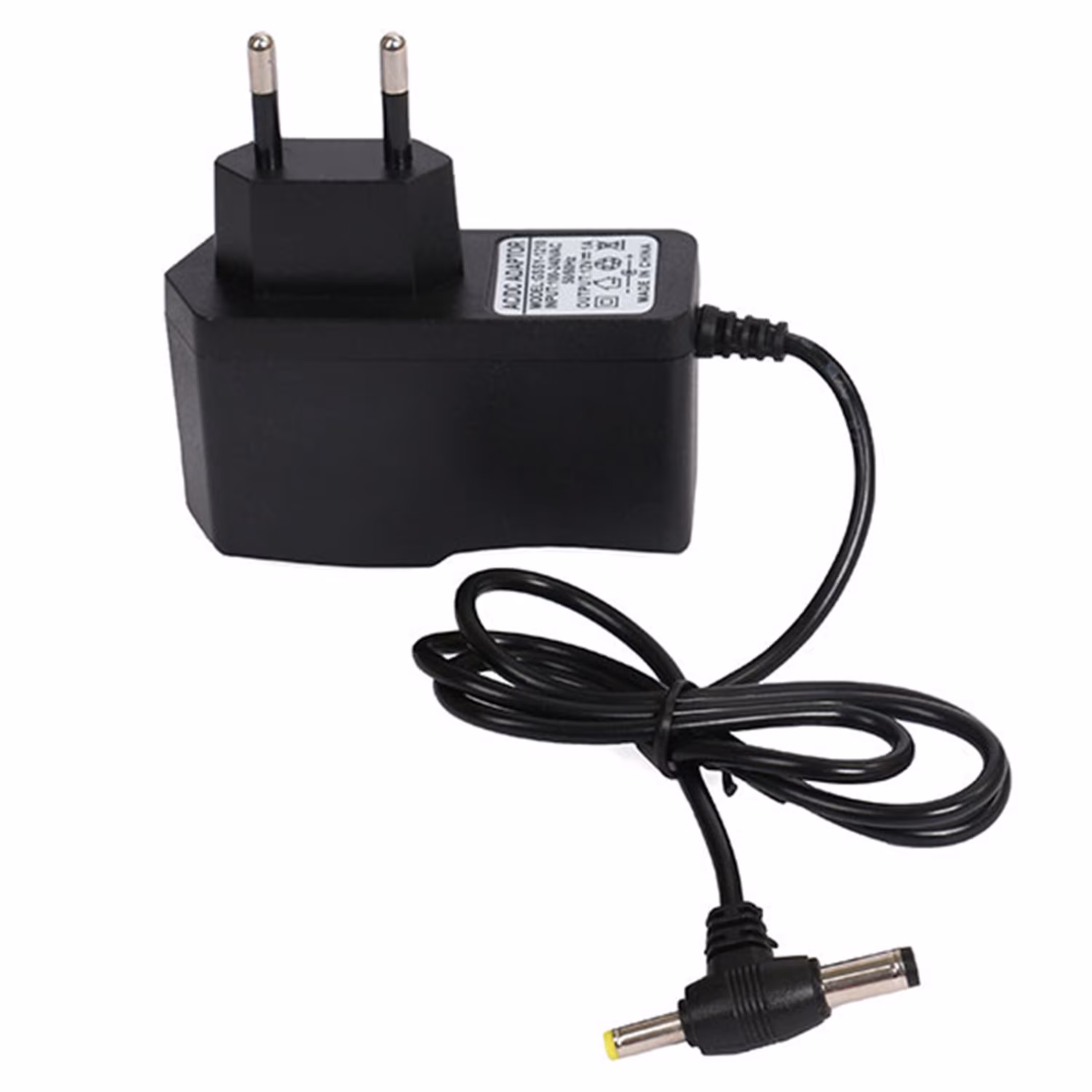 آداپتور مودم دو سر فیش 12 ولت 1 آمپر مدل EU083S