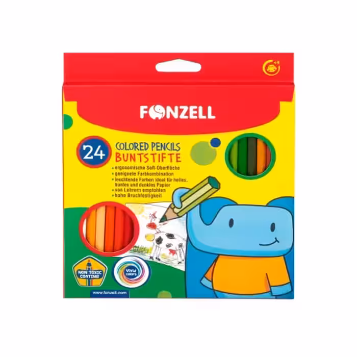مداد رنگی 24 رنگ فونزل جعبه مقوایی