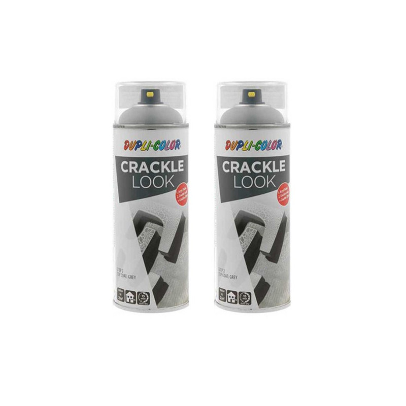 اسپری رنگ ترک خاکستری دوپلی کالر مدل CRACKLE LOOK حجم 400 میلی لیتر مجموعه 2 عددی