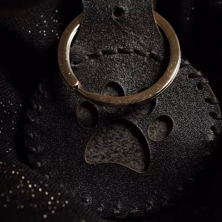 جا کلیدی چرم طبیعی همراه با سنگ عقیق طبیعی