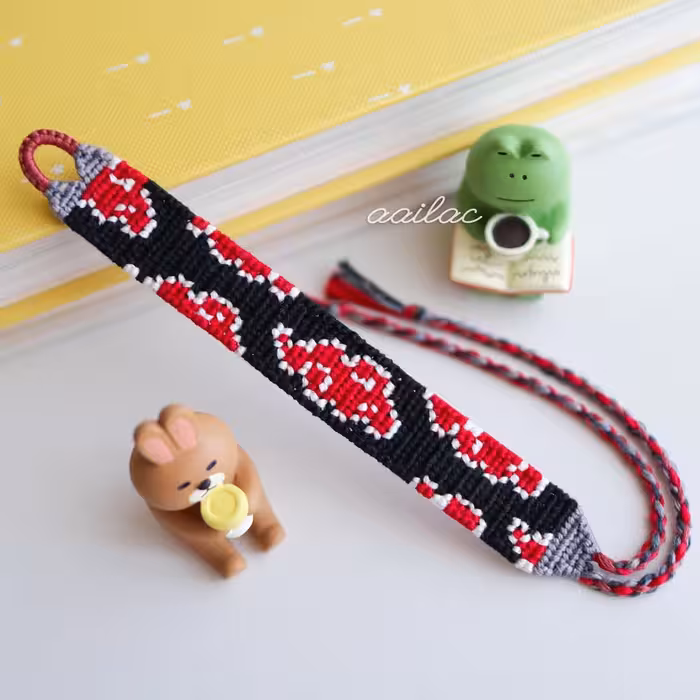 دستبند دوستی انیمه آکاتسوکی دستبافت - اکسسوری مهری