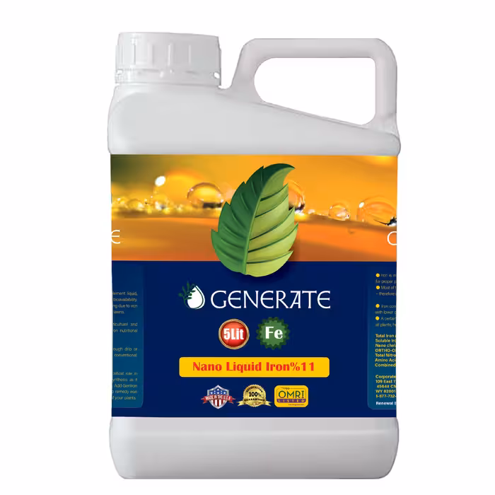 کود آهن  نانو 11درصد  پنج لیتری جنریت اصلی محصول آمریکا