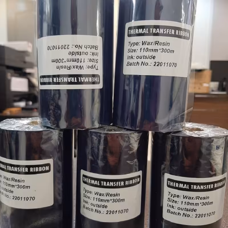 ریبون پرینتر و لیبل پرینتر وکس رزین 110mm300m