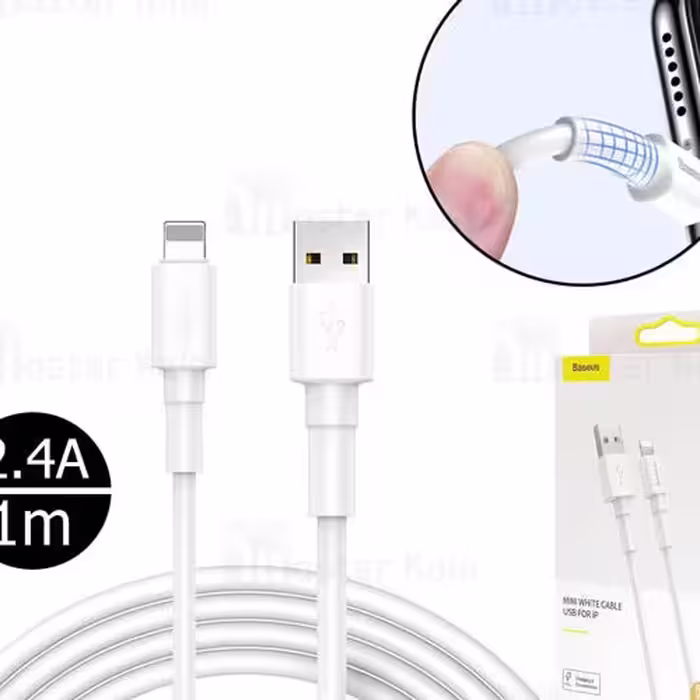 کابل 100 درصد اورجینال لایتنینگ به usb بیسوس