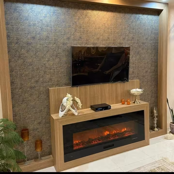 شومینه دیواری برقی 120(پس کرایه)