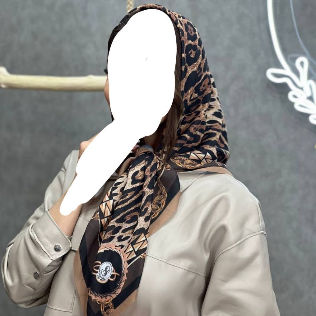روسری نخی قواره 100 پلنگی