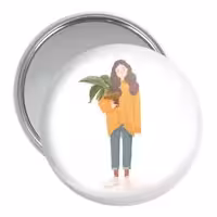 آینه جیبی خندالو مدل دختر کد 5517