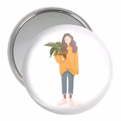 آینه جیبی خندالو مدل دختر کد 5517