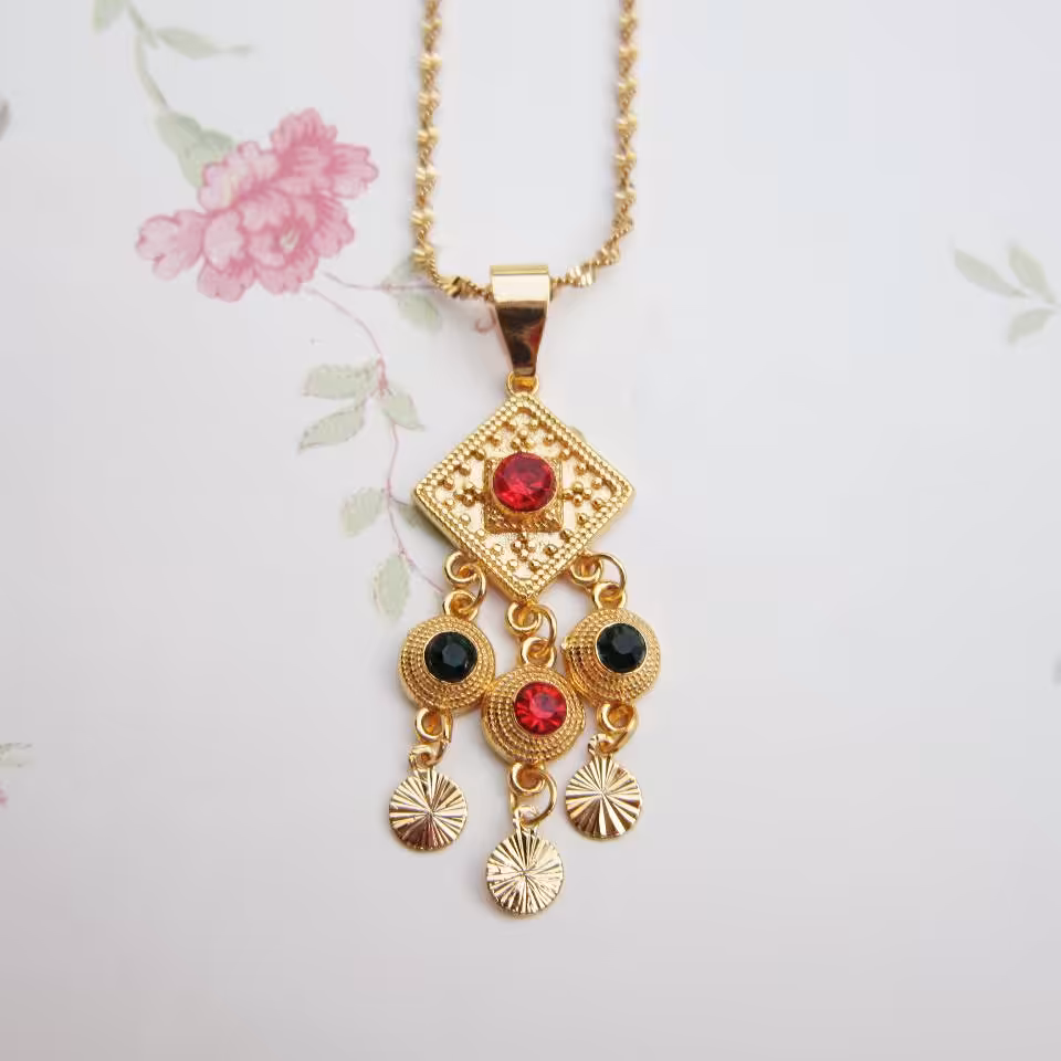 گردنبندرنگ ثابت طرح طلا عیار18کیفیت عالی کد14