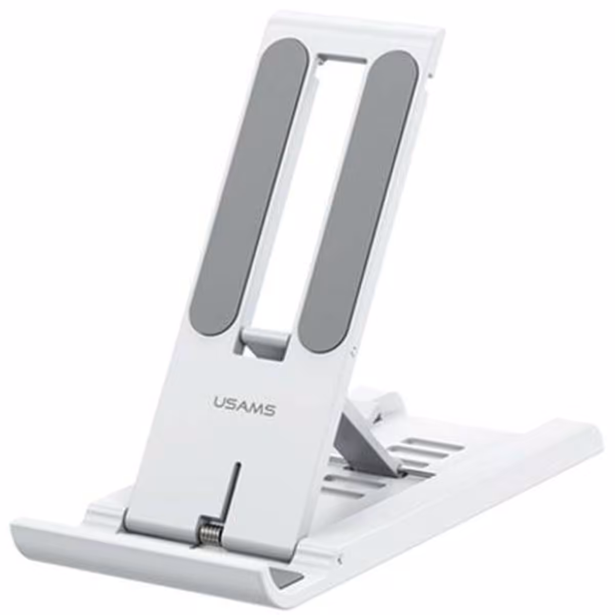 خرید هولدر رومیزی Usams US-ZJ070 Spring Folding Desktop Tablet/Phone White با بهترین قیمت