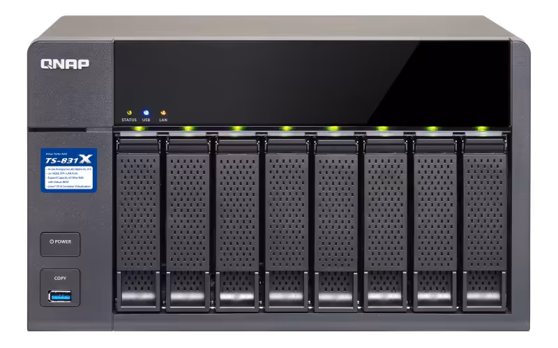 ذخیره ساز تحت شبکه کیونپ مدل TS-831X-16G بدون هارددیسک