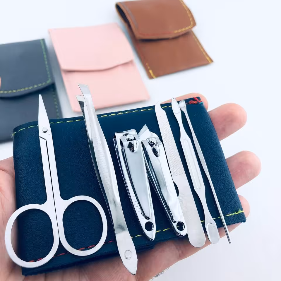 ست مانیکور 7 تیکه کیف چرمی