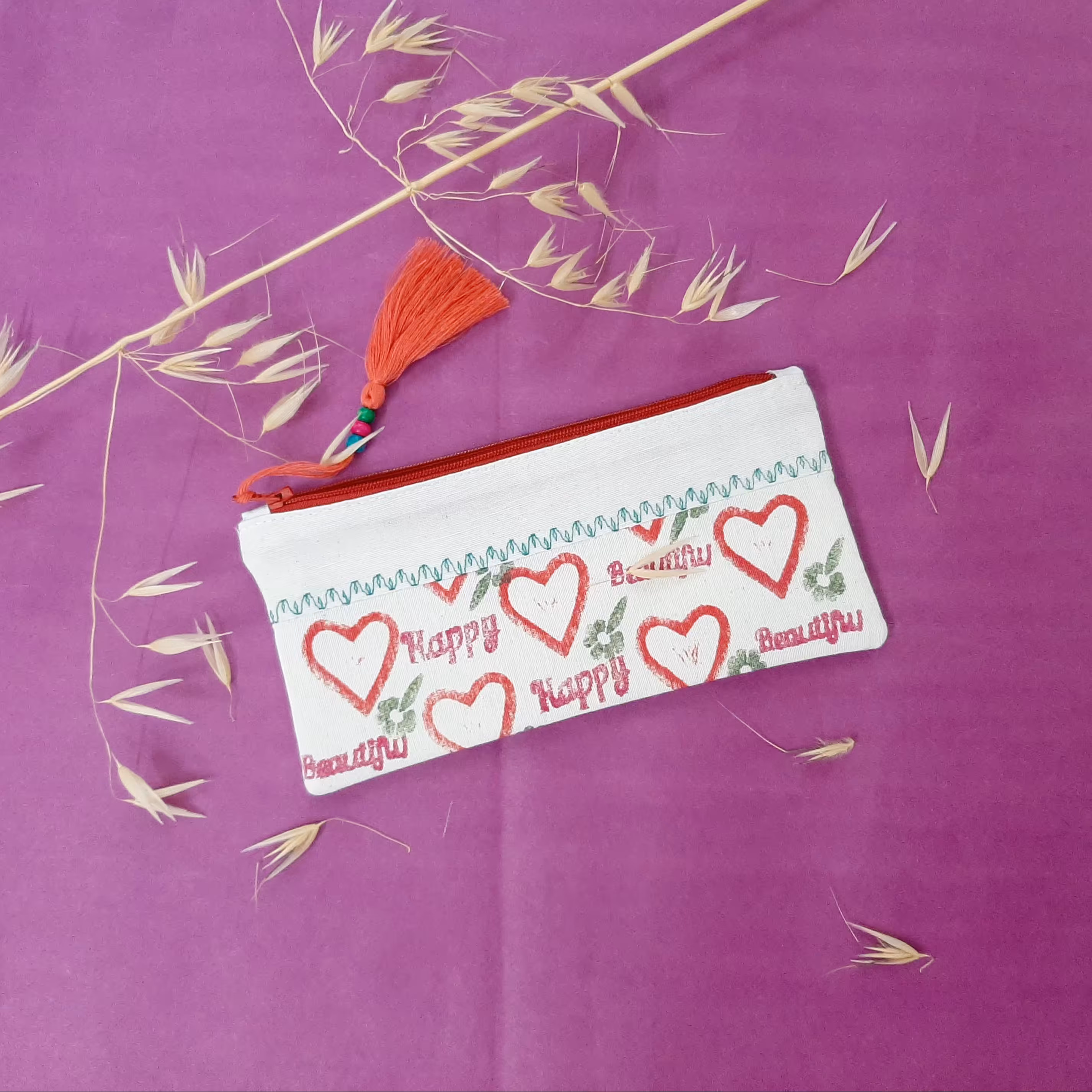 جامدادی طرح قلب دوتکه