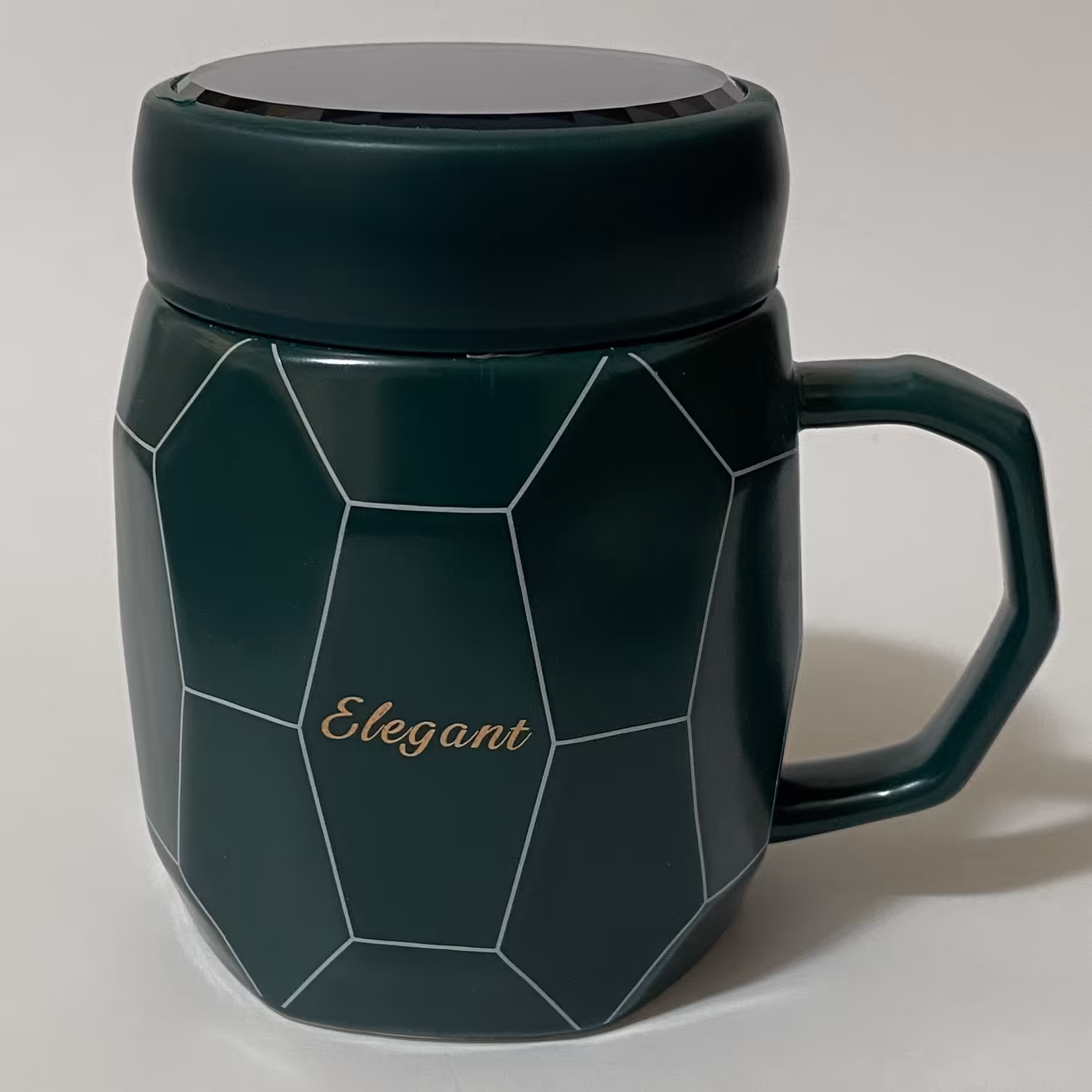 ماگ سرامیکی مدل در آیینه ای کد elegant رنگ سبز تیره